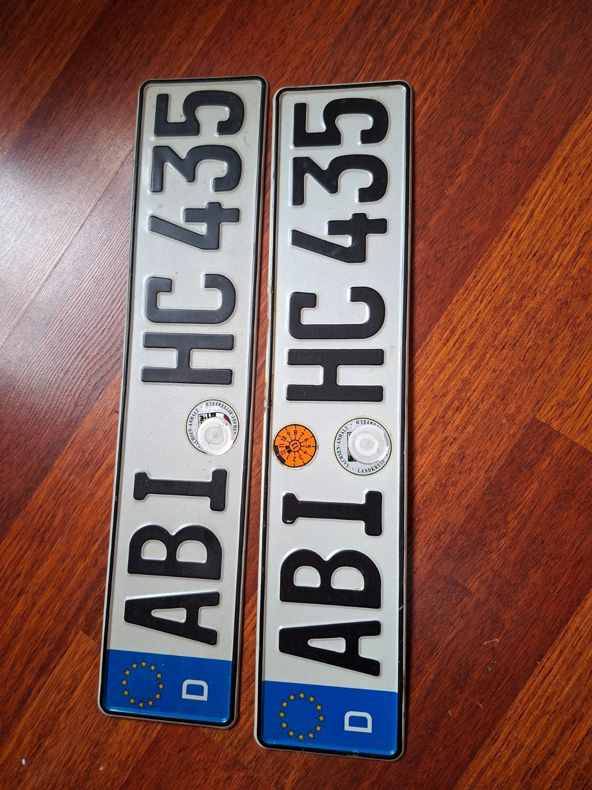 Duitse kentekenplaten ABI HC435 (set van 2), Ophalen of Verzenden, Gebruikt
