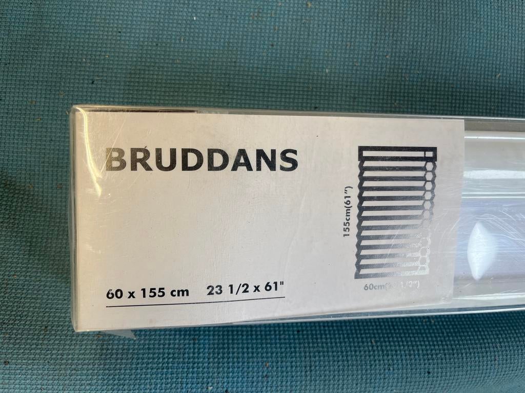 IKEA BRUDDANS Plissé gordijn 60x155 cm, Huis en Inrichting, Stoffering | Gordijnen en Lamellen, Wit, Nieuw, 150 tot 200 cm, 50 tot 100 cm