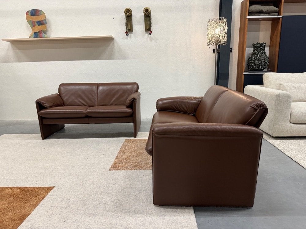 2 Leolux Bora Bora Bank 2 Zits Bruin leer Design 147, Info@leolux.nl, Tweepersoons, Ophalen of Verzenden, Rechte bank