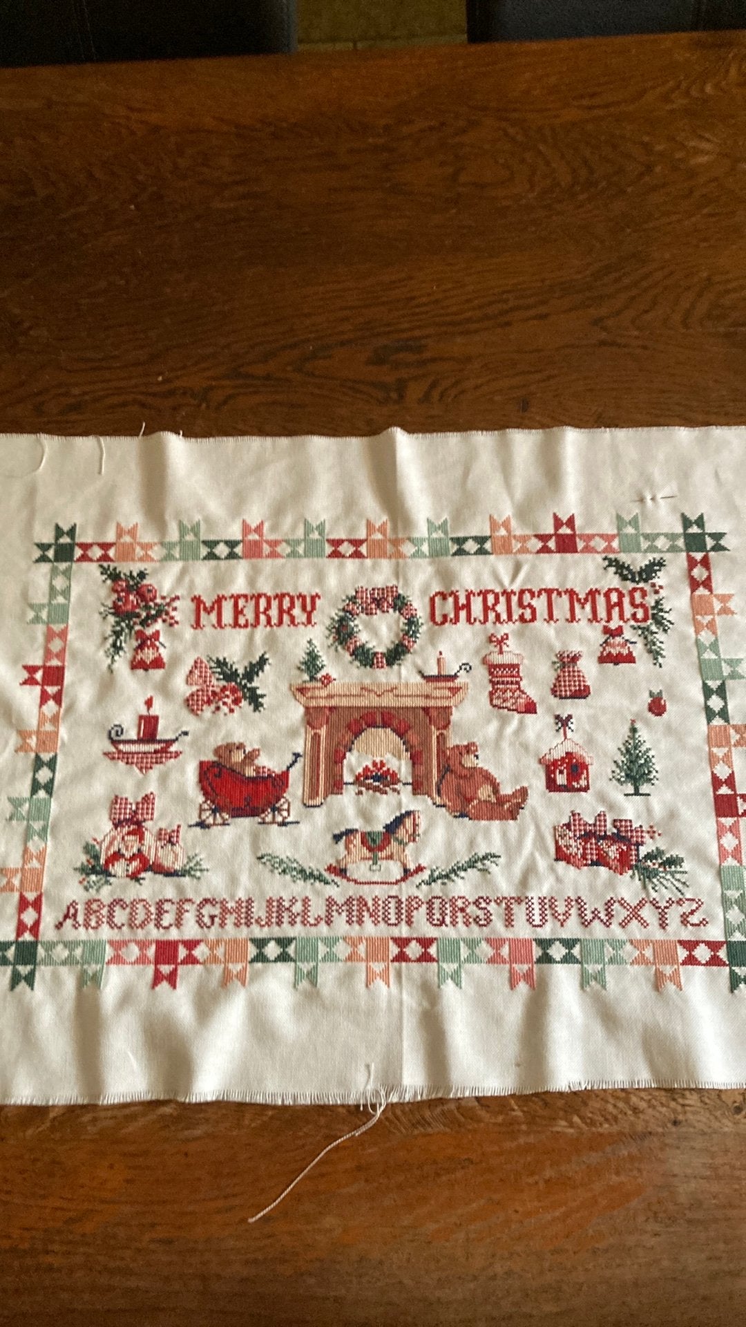 Patroon kerstmerklap Aridne, Ophalen of Verzenden, Handborduren, Patroon