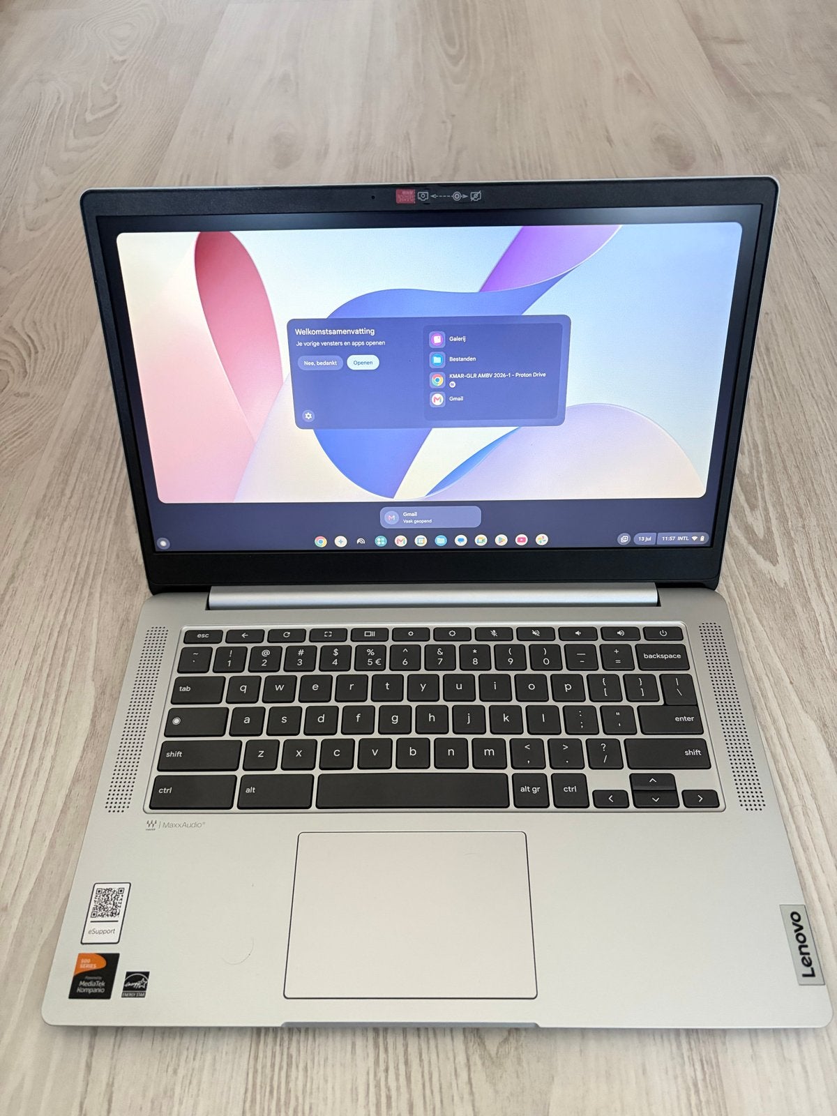 Lenovo IP Slim 3 Chrome 14M868 Chromebook - Zo goed als nieu, 14 inch, Qwerty, 8 GB, Ophalen of Verzenden