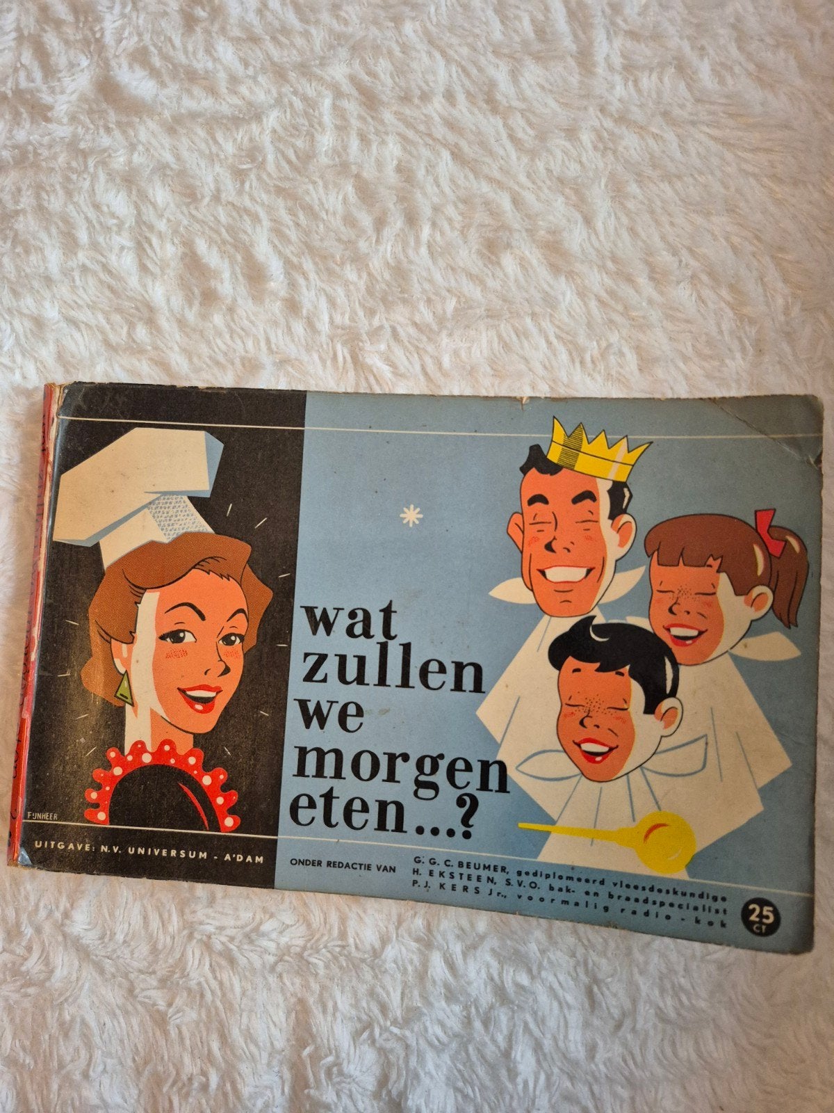 Vintage Kookboek: Wat Zullen We Morgen Eten? (1950s), Gelezen, G.G. Beumer, H.J. Kerst, Ophalen of Verzenden, Hoofdgerechten