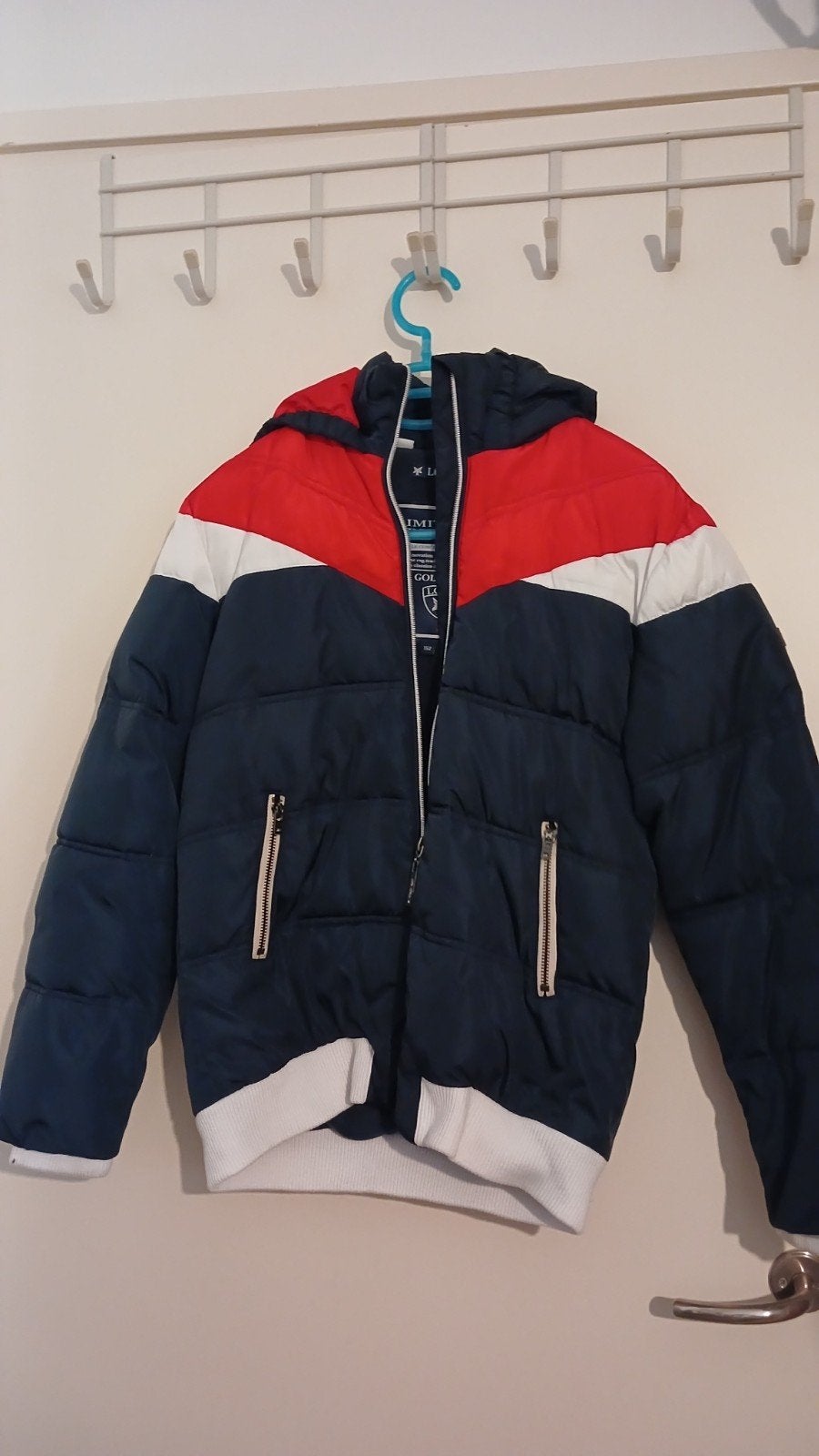 ZGAN: LCEE Stoere Jongens Winterjas Colorblock – Blauw/Rood/, Ophalen of Verzenden, Zo goed als nieuw, Jongen, Jas