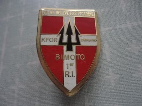 Franse Militaire insigne, 1er Regiment d'Infanterie, Verzenden, Landmacht, Overige gebieden, Embleem of Badge