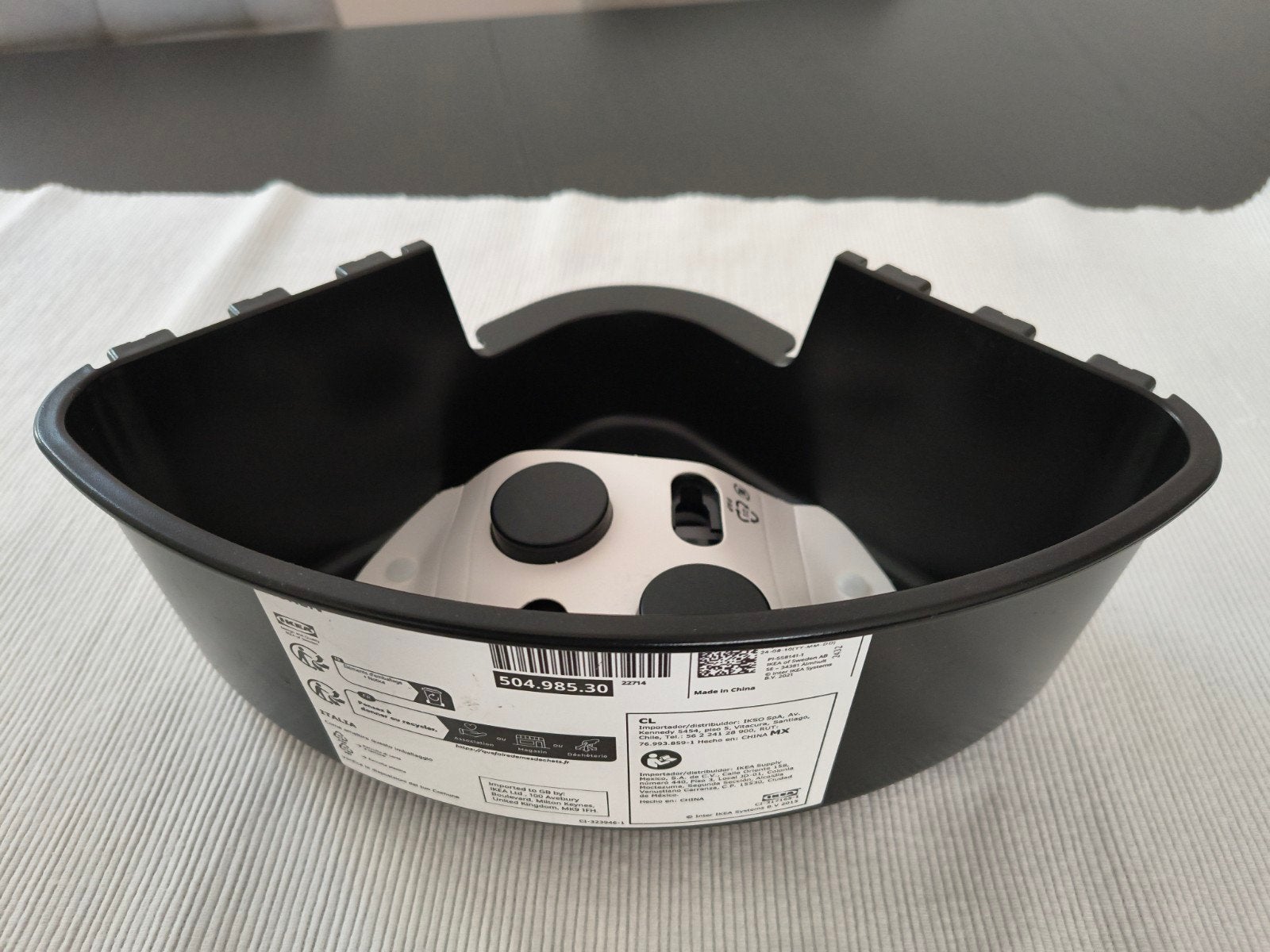 Ikea Tisken hoekbakje met zuignap zwart, IKEA, Zwart, Nieuw, Ophalen of Verzenden