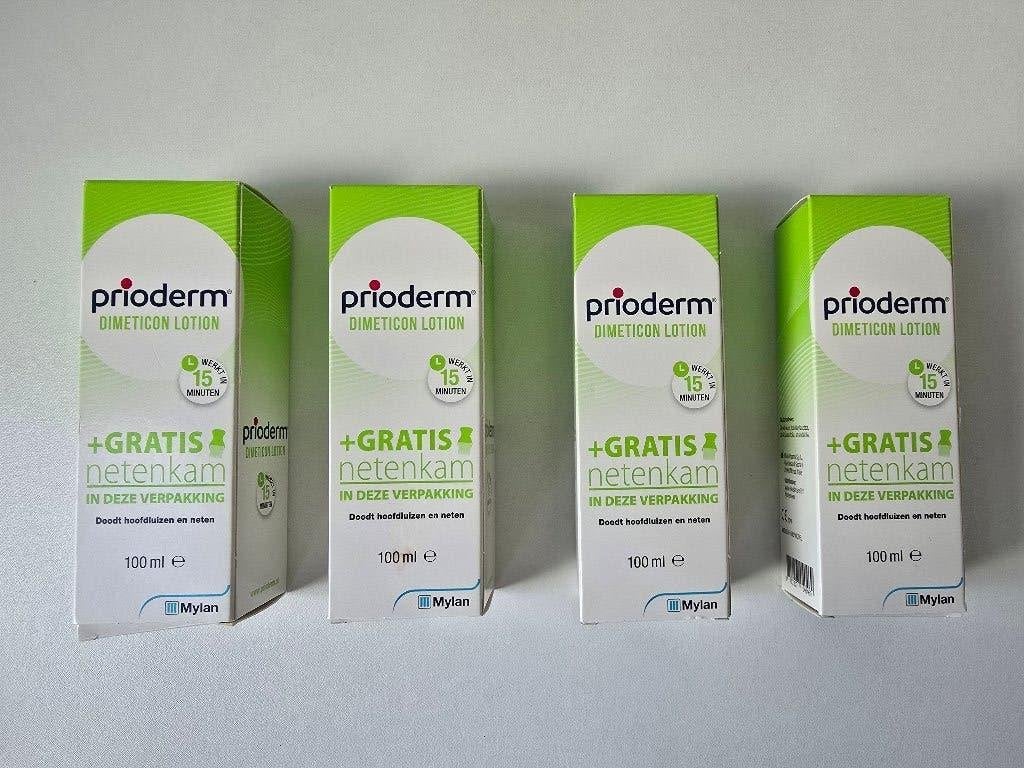 4 nieuwe pakken Prioderm tegen hoofdluizen + netenkam, Ophalen of Verzenden, Nieuw, Overige typen