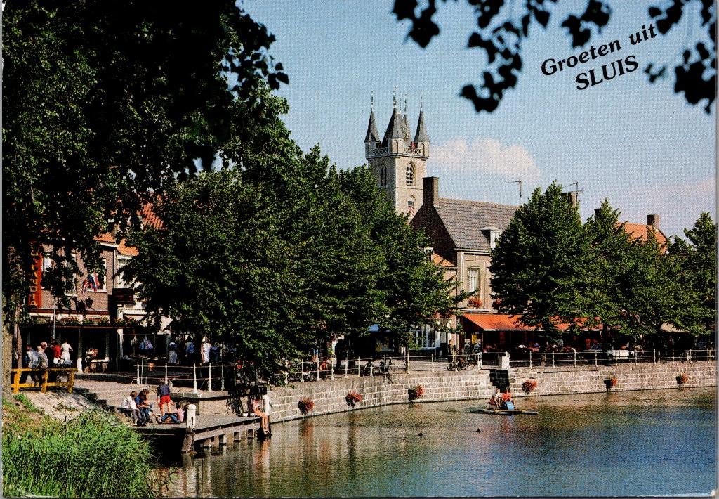 Groeten uit Sluis - 2 ansichtkaarten