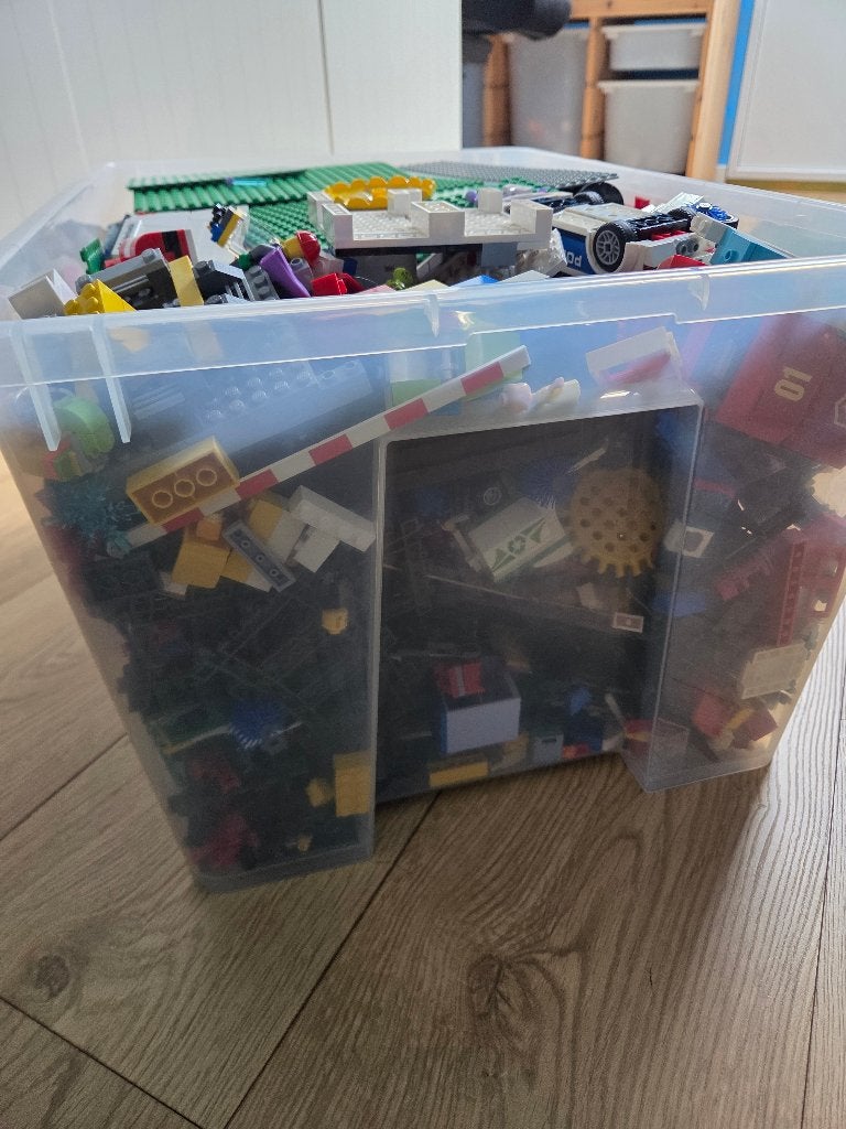 Grote bak originele LEGO - 12 kg incl treinrails, voertuigen, Gebruikt, Overige thema's, Lego, Overige typen