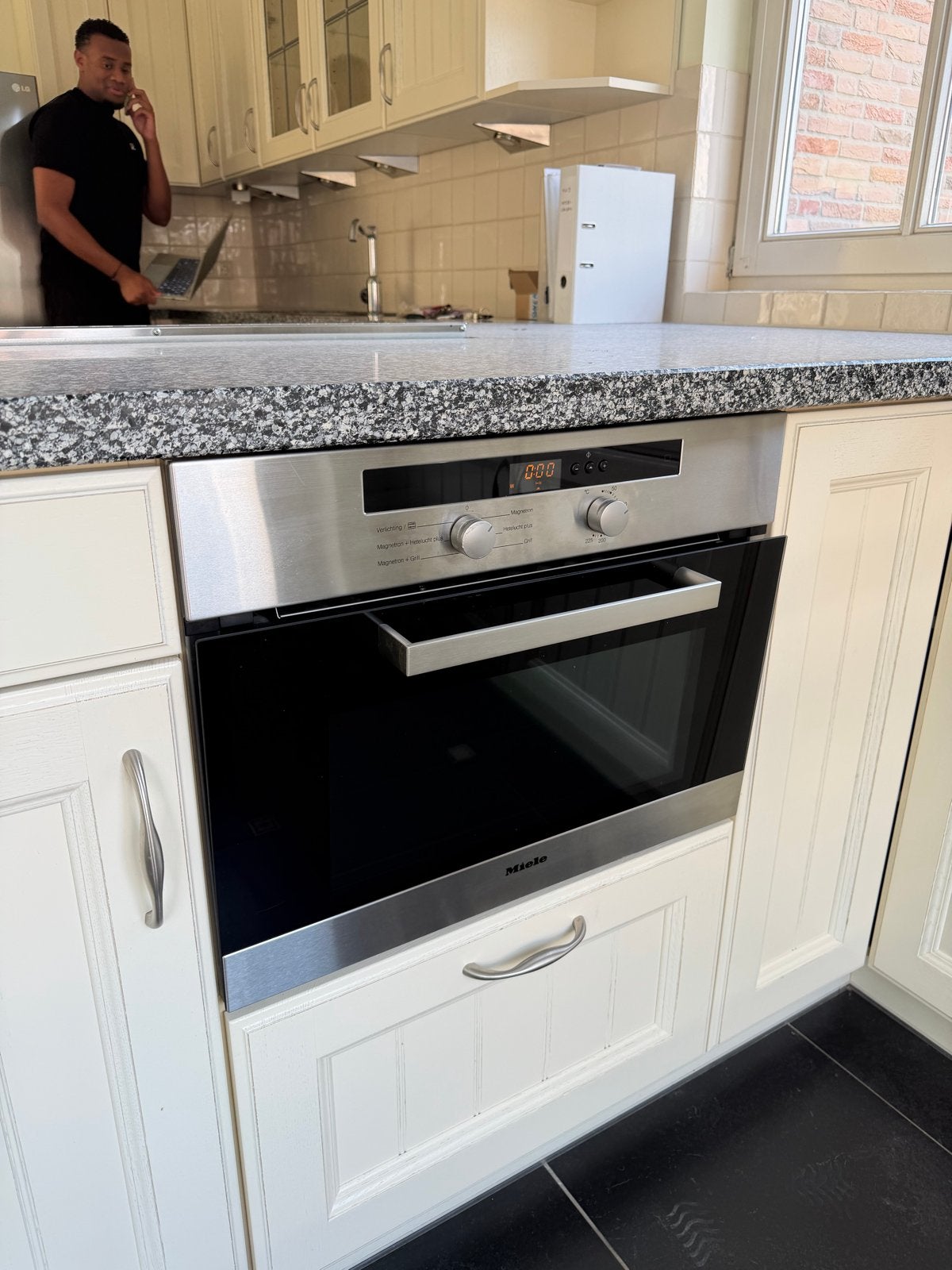 Miele inbouw combi-oven - Zo goed als nieuw, Ophalen, 45 tot 50 cm, Hete lucht, Inbouw