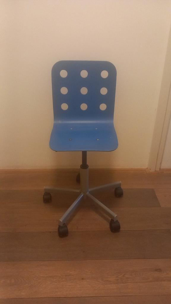 Blauwe bureaustoel, in hoogte verstelbaar, Ophalen of Verzenden, Gebruikt, Blauw