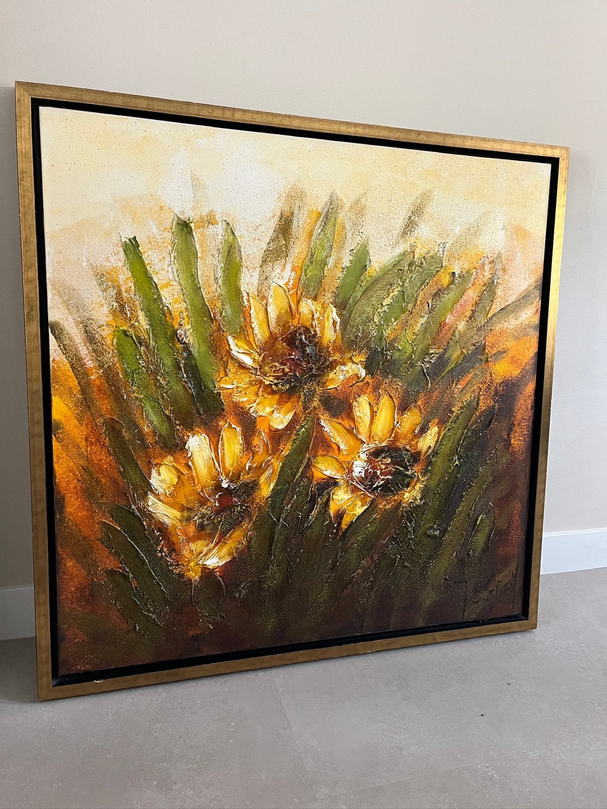 Jochem de Graaf schilderij 107x107 cm, Ophalen