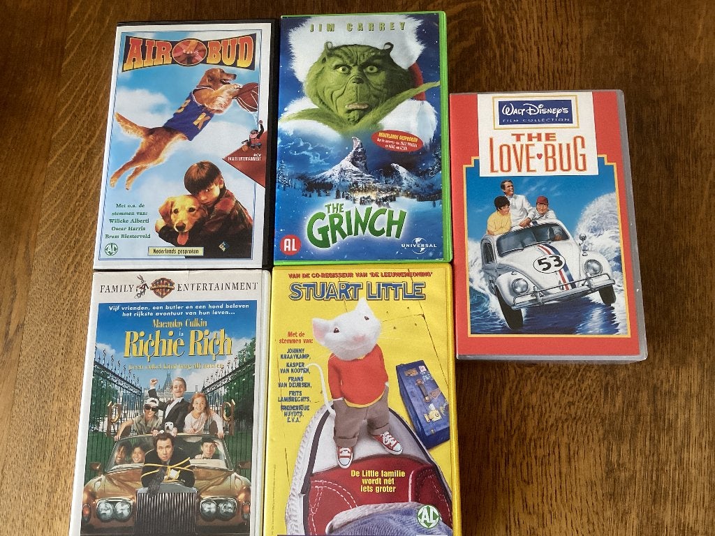 Grote collectie VHS-banden: Kinderfilms, animatie en meer, Gebruikt, Alle leeftijden, Overige typen, Ophalen of Verzenden