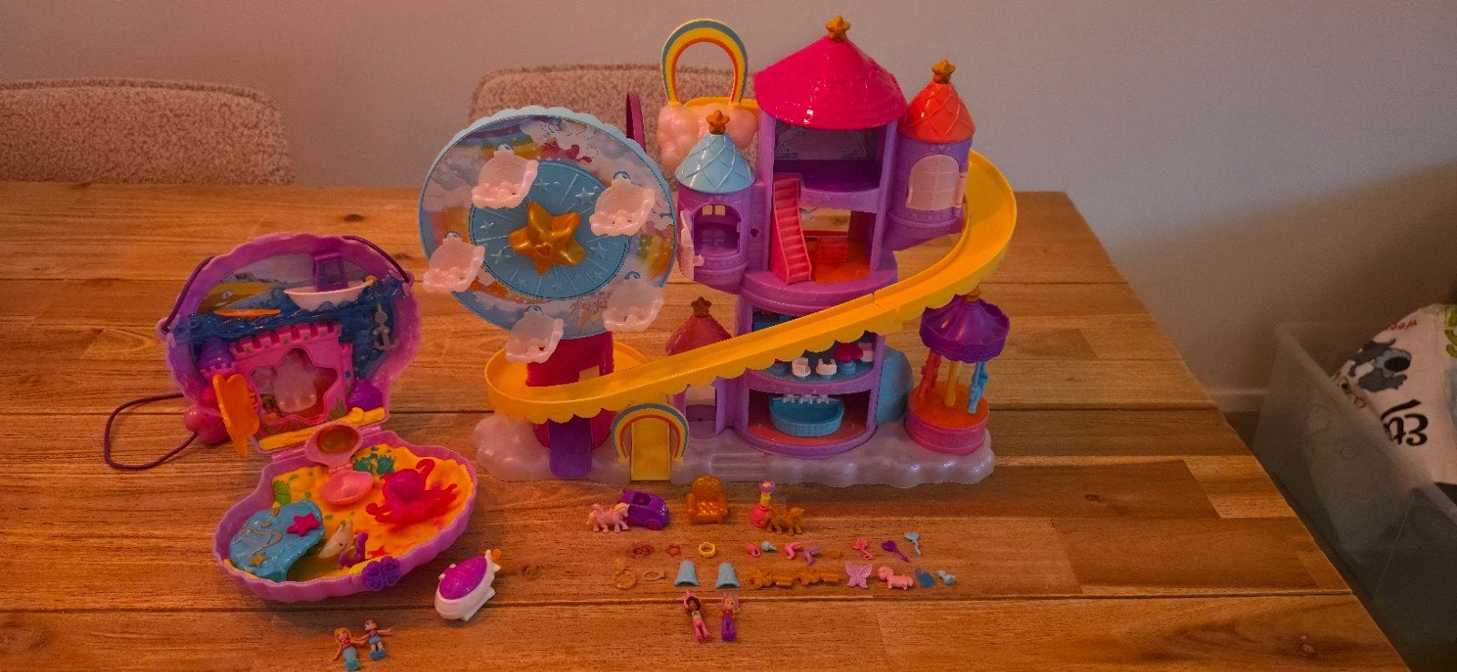 Polly Pocket Schelp en Kermis Speelset, Ophalen, Zo goed als nieuw, Jongen of Meisje