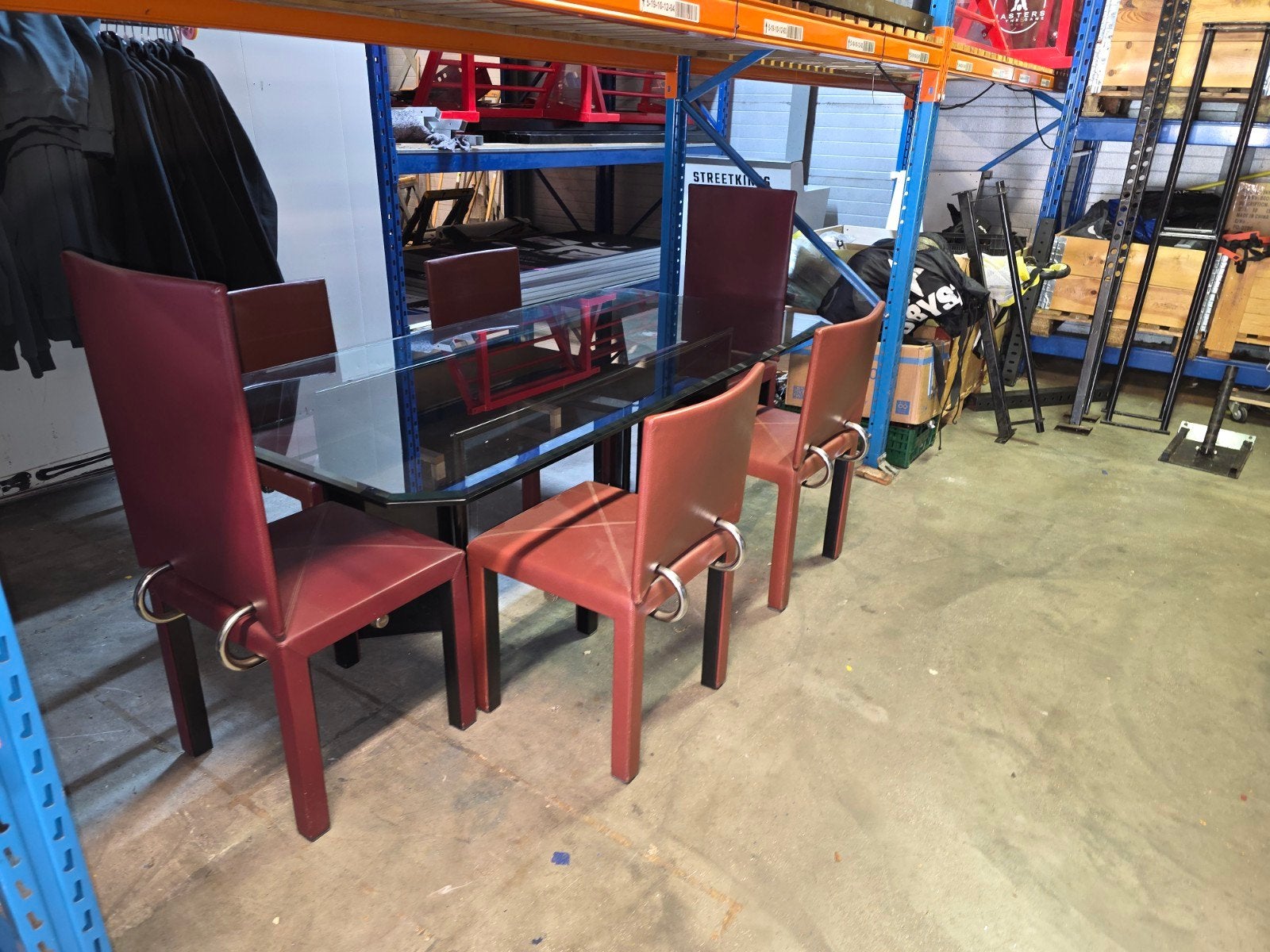 B&B Italia Arcadia Eettafel met 6 stoelen- Design Paolo Piva, Huis en Inrichting, Tafels | Eettafels, Ophalen, 100 tot 150 cm