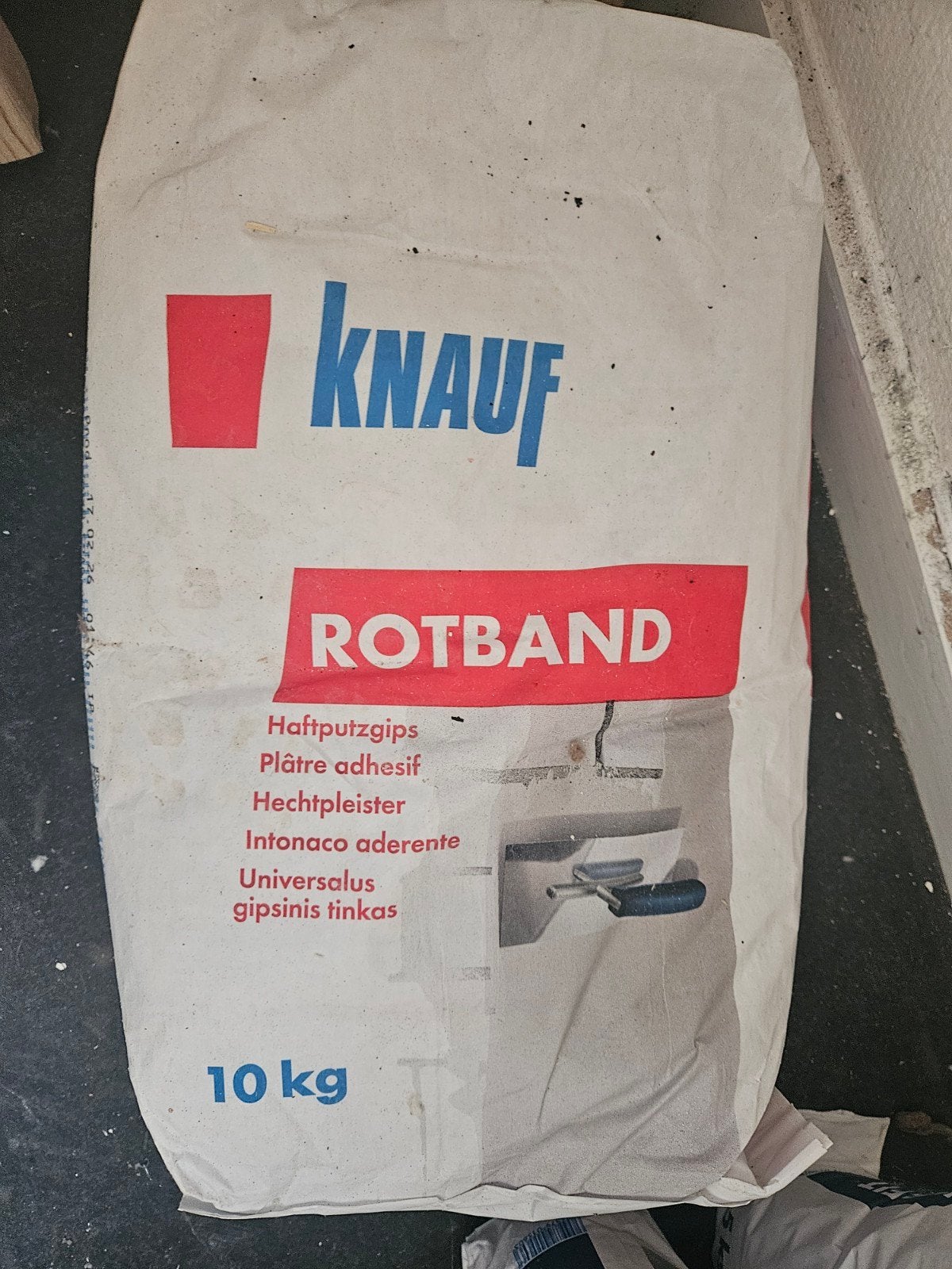 Knauf Rotband pleistergips 10 kg, Ophalen, Nieuw, Overige typen