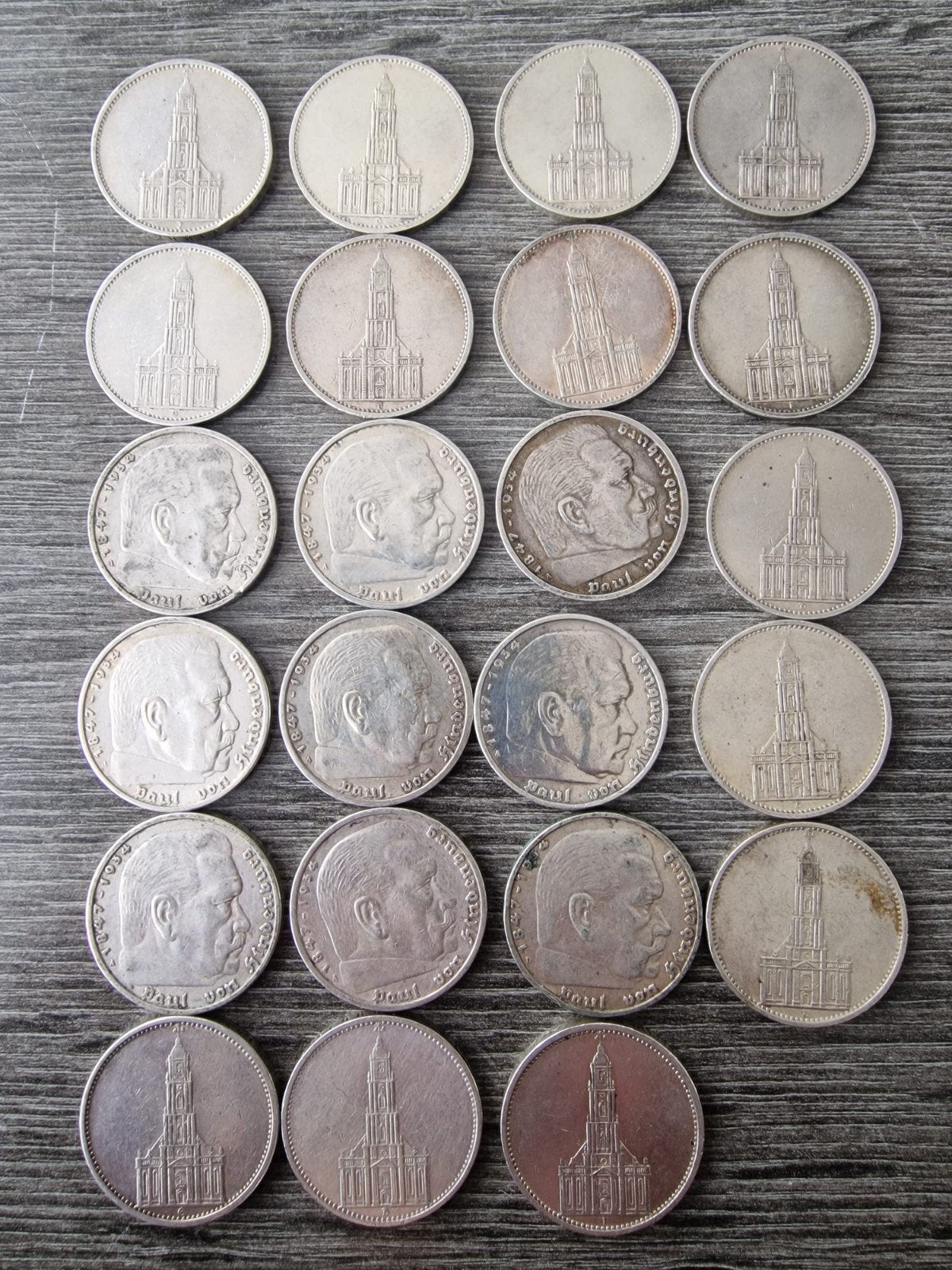 23 x Duitse 5 Reichsnark 1934 - 1935, Ophalen of Verzenden, Duitsland