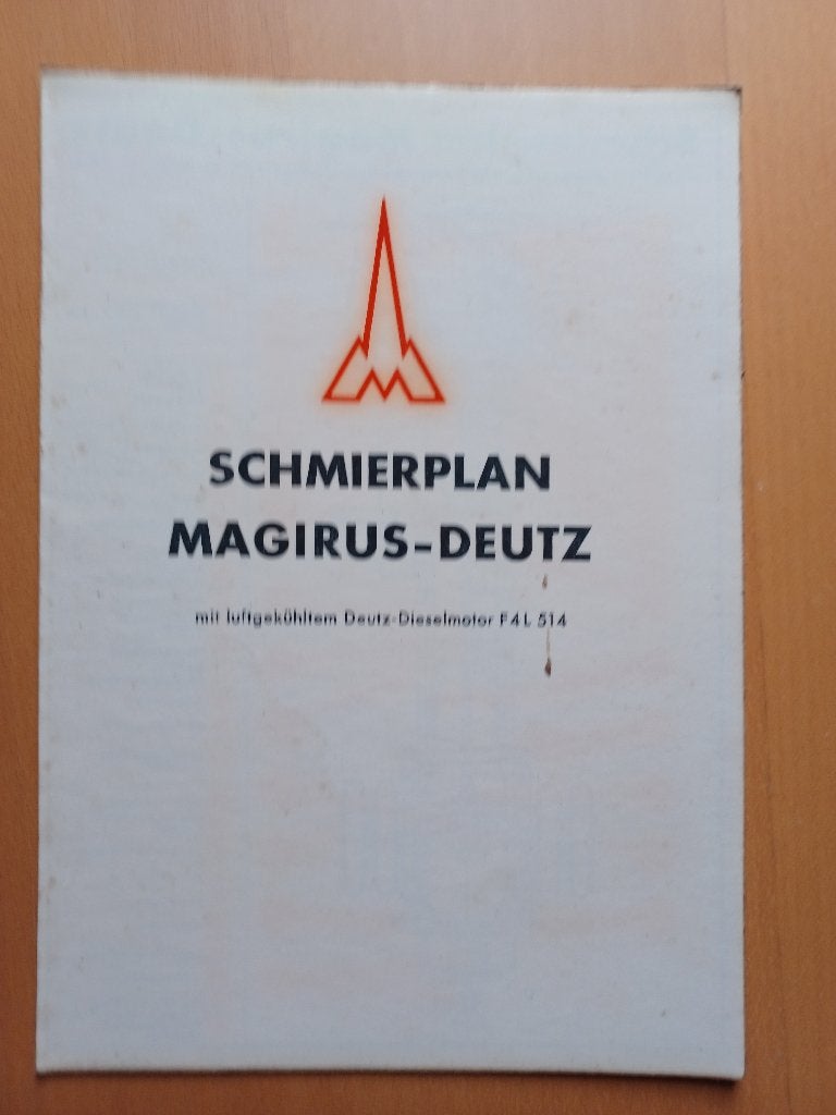 Smeerplan Magirus Deutz met F4L514 motor en S 3500 chasis, Ophalen of Verzenden, Gelezen, Tractor en Landbouw