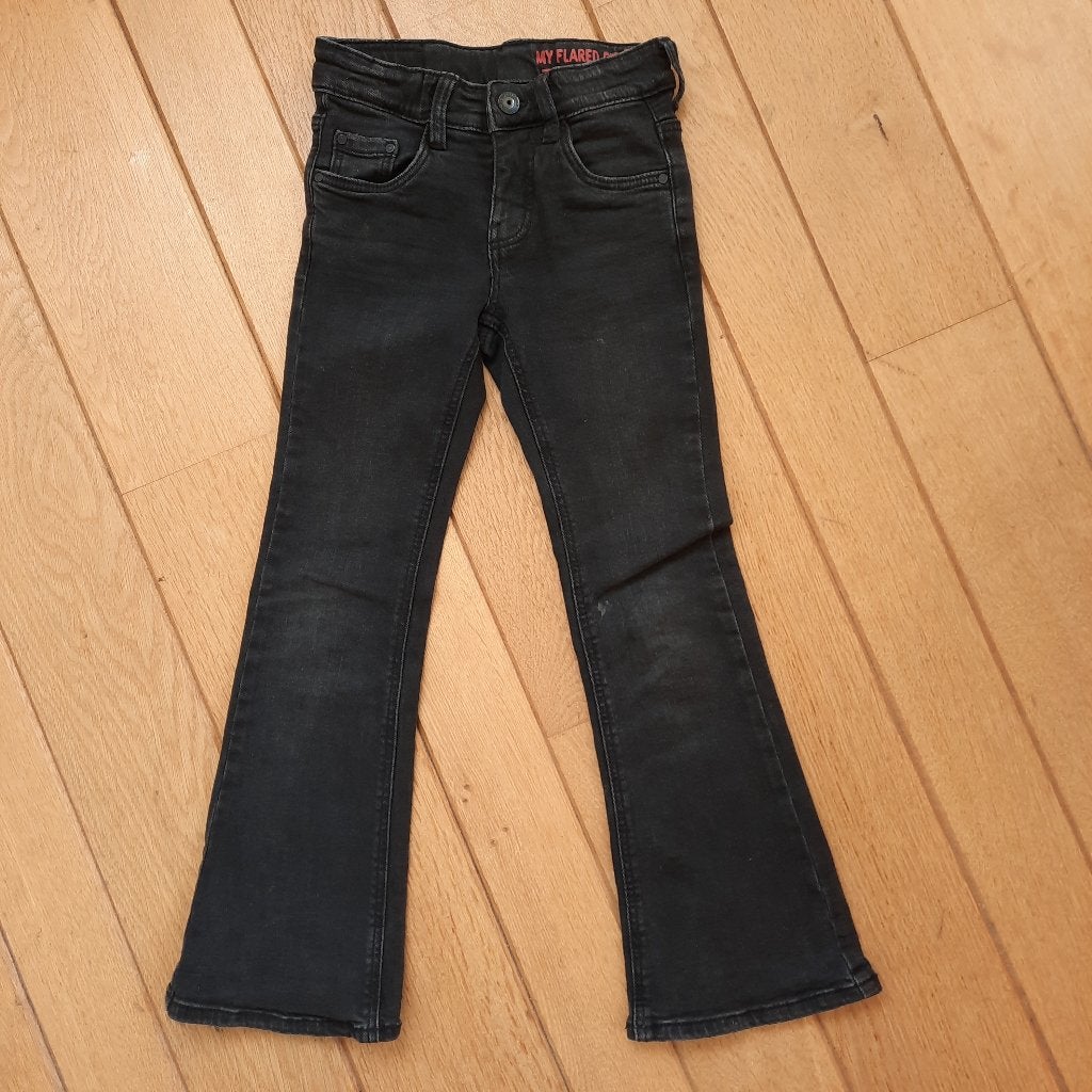 Hema spijkerbroek My Flared Fit zwart maat 116, Ophalen of Verzenden, Hema, Meisje, Broek