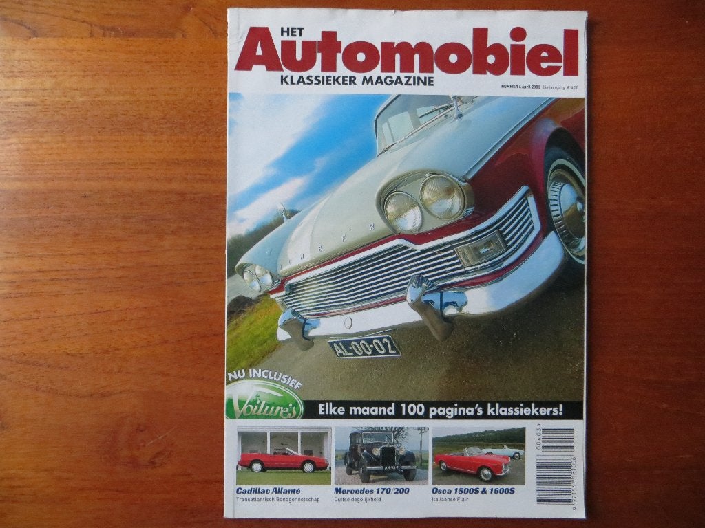 Het Automobiel 4 2003 Cadillac Allanté, OSCA 1500, Humber, Boeken, Auto's | Folders en Tijdschriften, Ophalen of Verzenden, Zo goed als nieuw