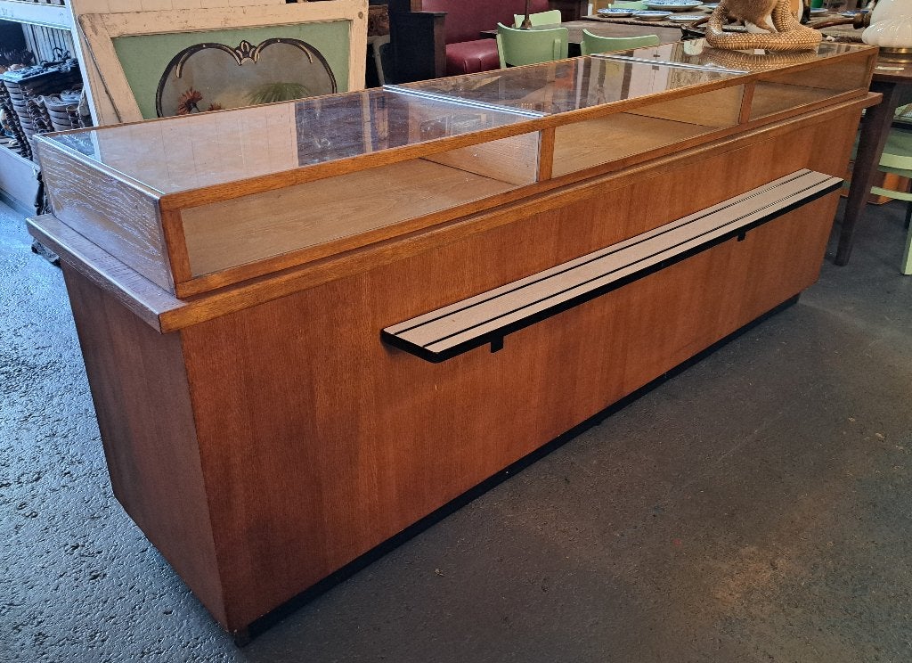 Antieke toonbank counter / winkelkast 242 cm breed erg mooi, Ophalen