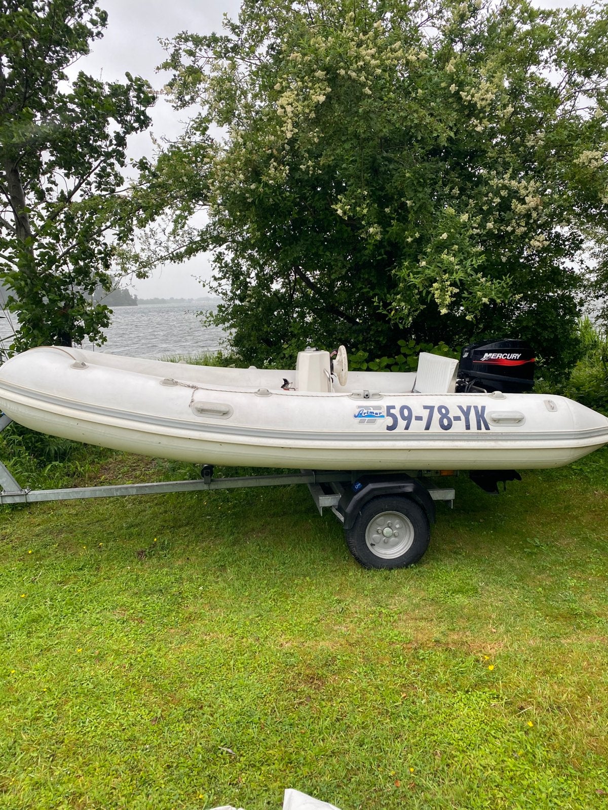 Rib arimar 360 met 25 pk mercury buitenboord motor, Watersport en Boten, Rubberboten, Ophalen of Verzenden, Elektrisch, Mercury