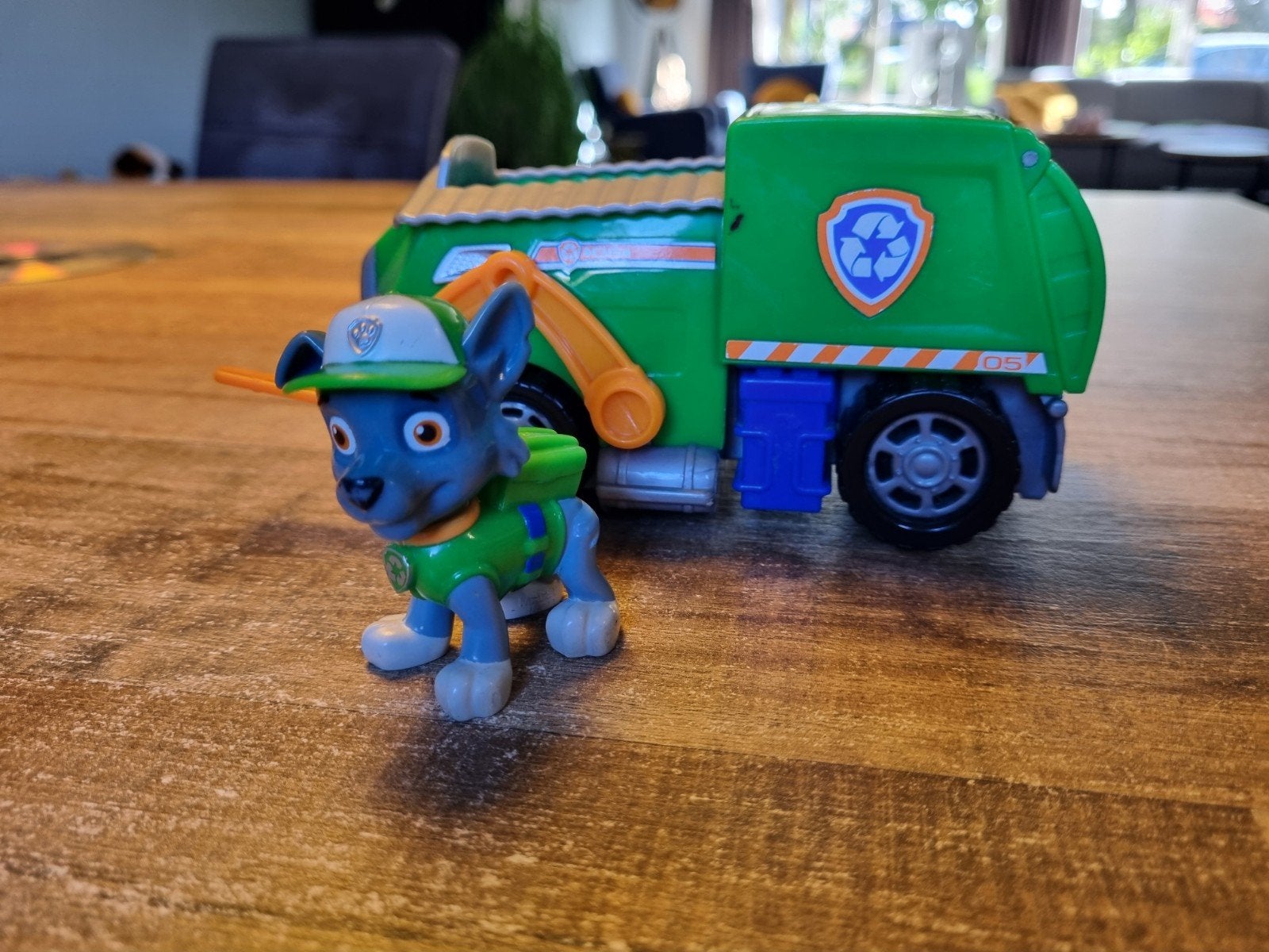 Paw Patrol Rocky's Recycling Truck met Rocky, Ophalen of Verzenden, Zo goed als nieuw