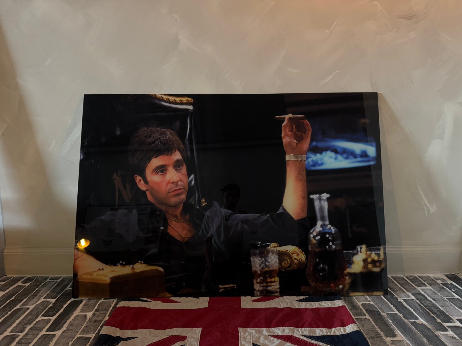Scarface, Tony Montana Plexiglas Schilderij 120x80cm, Ophalen of Verzenden