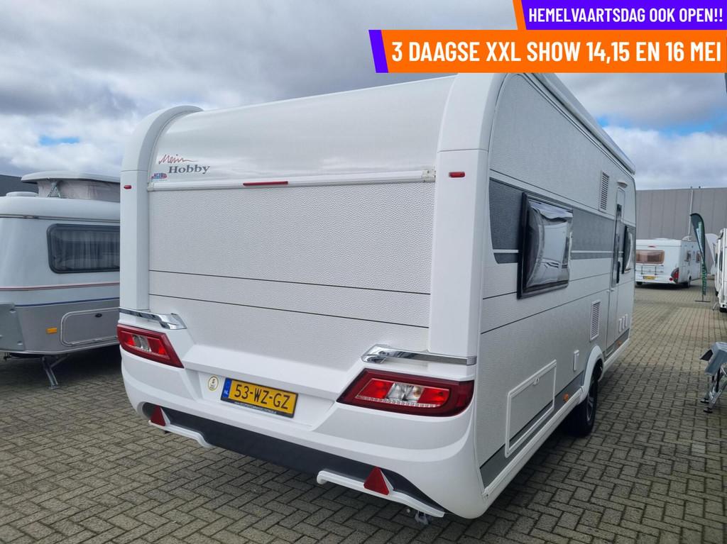 Hobby 560 FC prestige MOVER + CASS LUIFEL + 250 CM +FRANSBED, Caravans en Kamperen, Caravans, Rondzit, Hobby, 7 tot 8 meter, Bedrijf