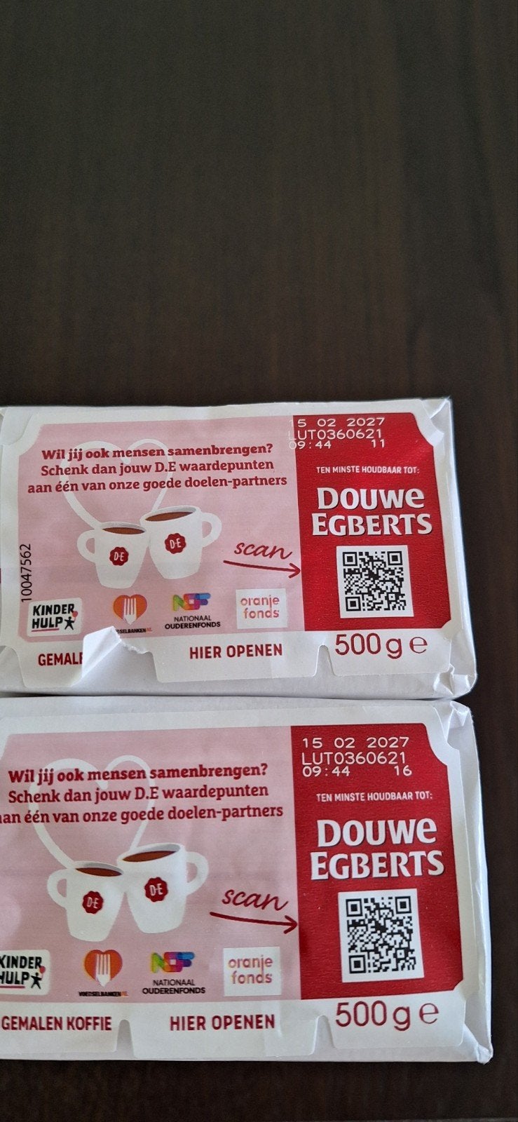 2 pakken Douwe Egberts Aroma Rood Grove Maling 500g, Ophalen of Verzenden, Nieuw