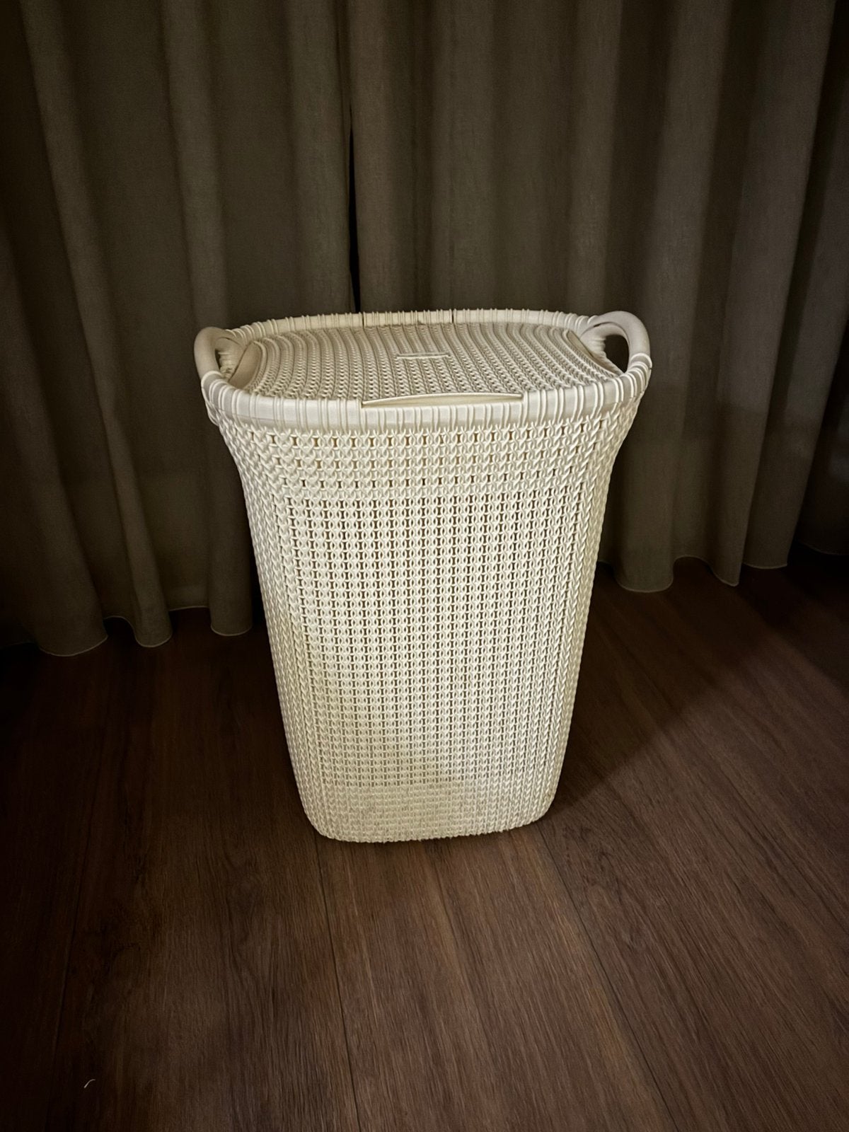 Wasmand curver creme, Ophalen, Zo goed als nieuw, Beige