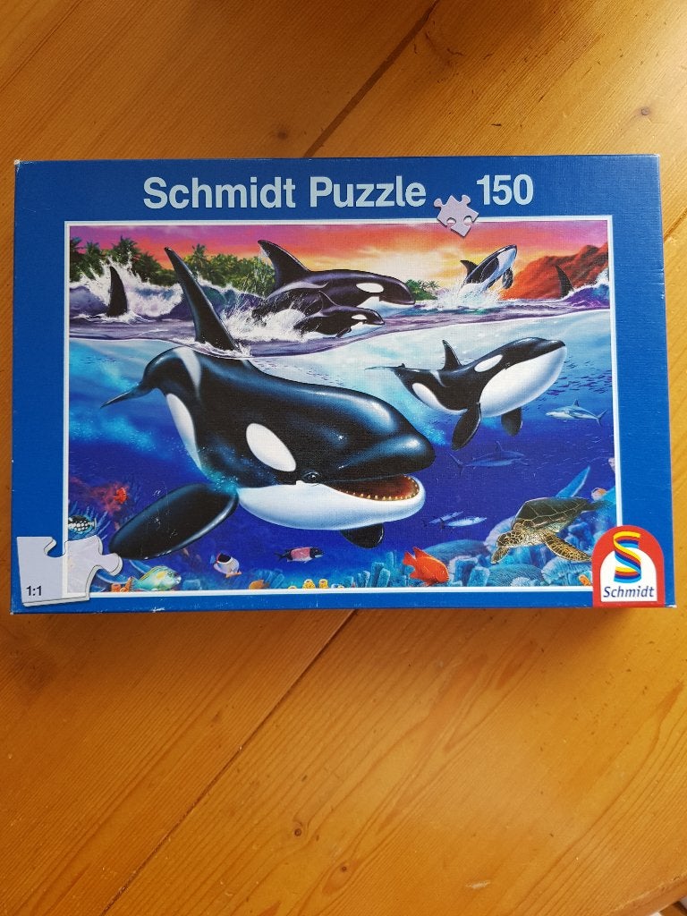 Schmidt legpuzzel met orka's 150 stukjes, Ophalen, Minder dan 500 stukjes, Zo goed als nieuw, Legpuzzel