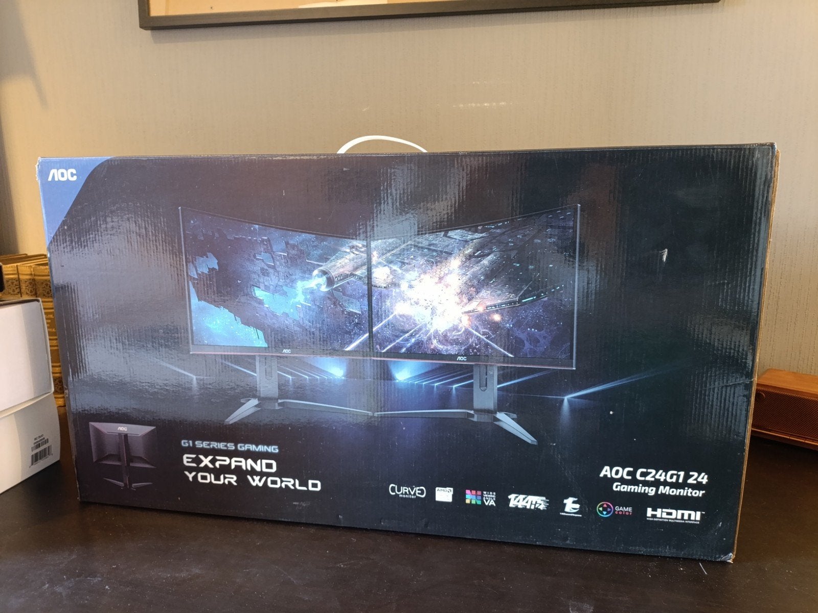 AOC C24G1 24" Curved Gaming Monitor 144Hz Full HD, Computers en Software, Monitoren, Gaming, 101 t/m 150 Hz, Curved, VA
