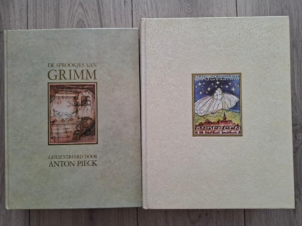 2 Sprookjesboeken, van Grimm en van Hans Christiaan Andersen, Boeken, Sprookjes en Fabels, Gelezen, Ophalen of Verzenden