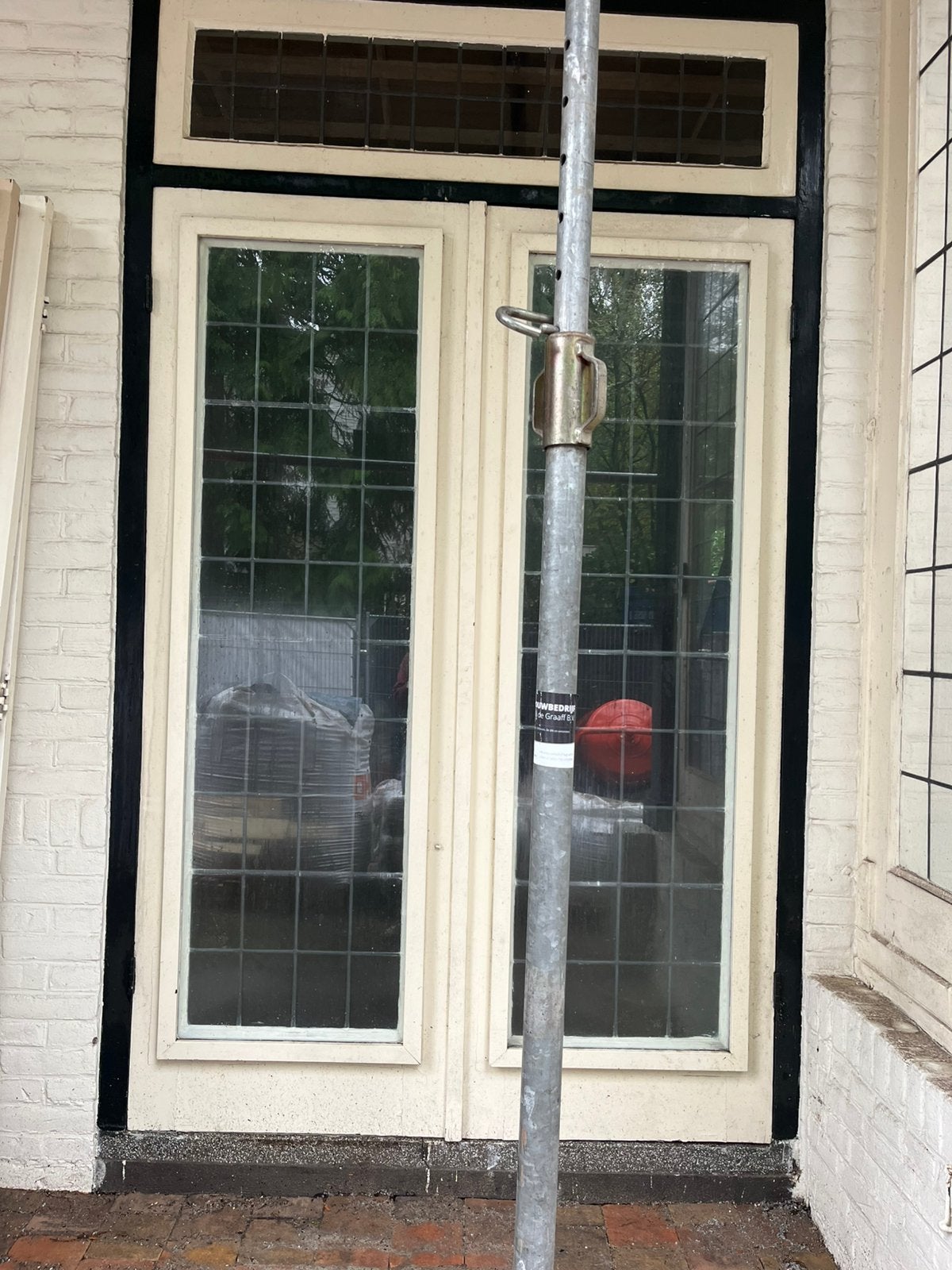Openslaande deuren met glas in lood, Ophalen, Gebruikt, Glas in lood, 160 cm of meer