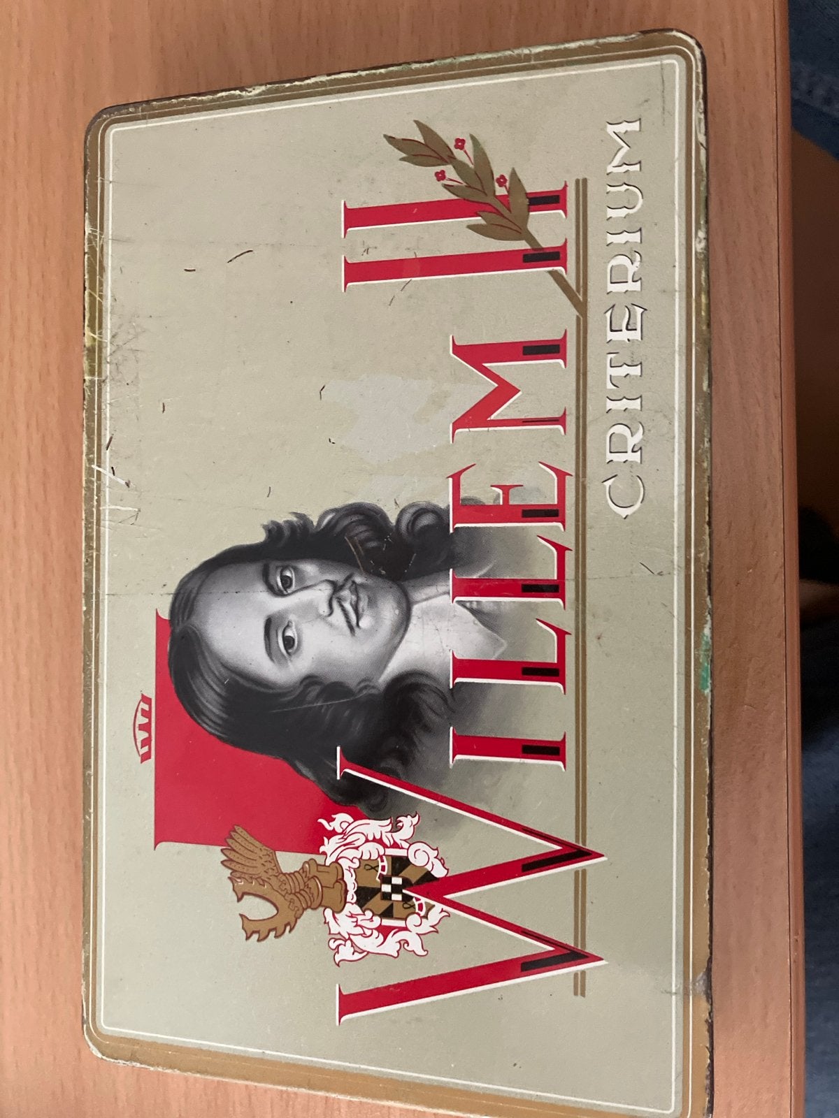 Vintage Willem II Criterium blik - Tabaksblik, Verzamelen, Blikken, Ophalen of Verzenden, Gebruikt, Overige, Overige merken