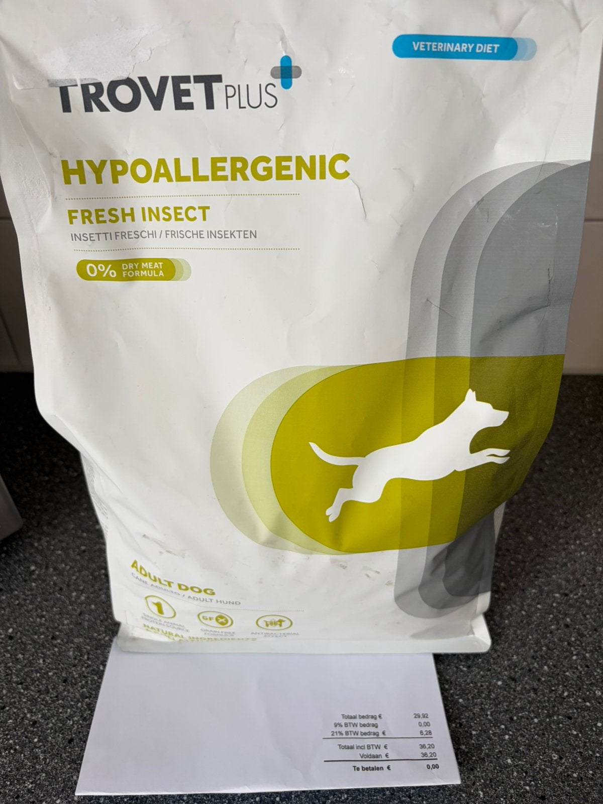 Hondenvoer - Hypoallergenic 3 KG., Ophalen