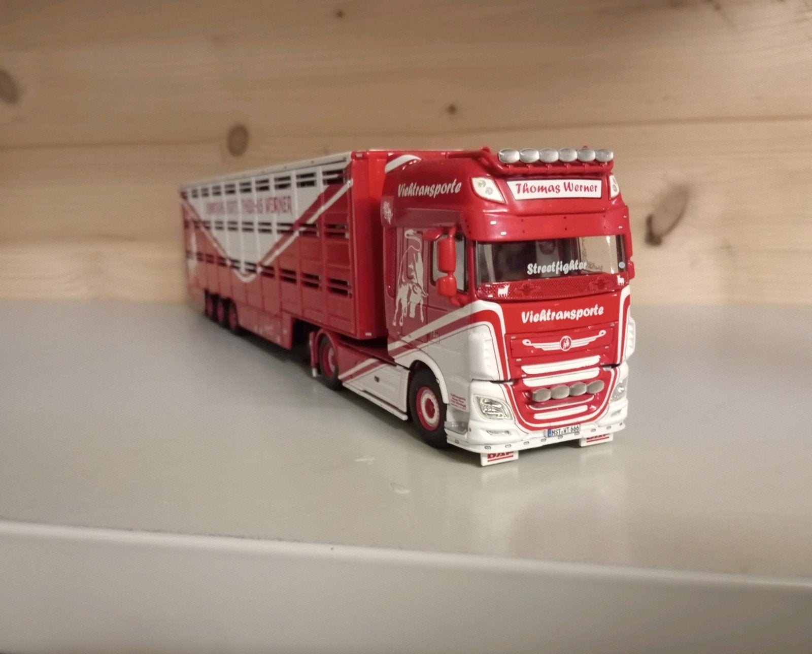 Daf XF Thomas Werner vee oplegger WSI, Ophalen of Verzenden, Nieuw, Bus of Vrachtwagen, Wsi