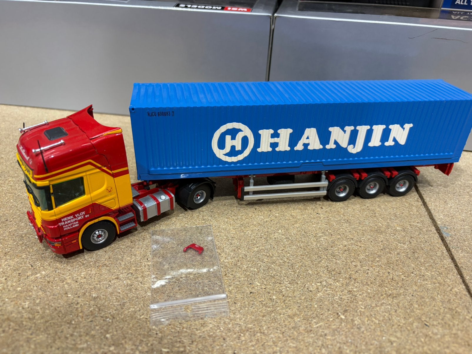 TEKNO SCANIA HENK VLOT CONTAINER TRANSPORT, Ophalen of Verzenden, Zo goed als nieuw, Bus of Vrachtwagen, Tekno