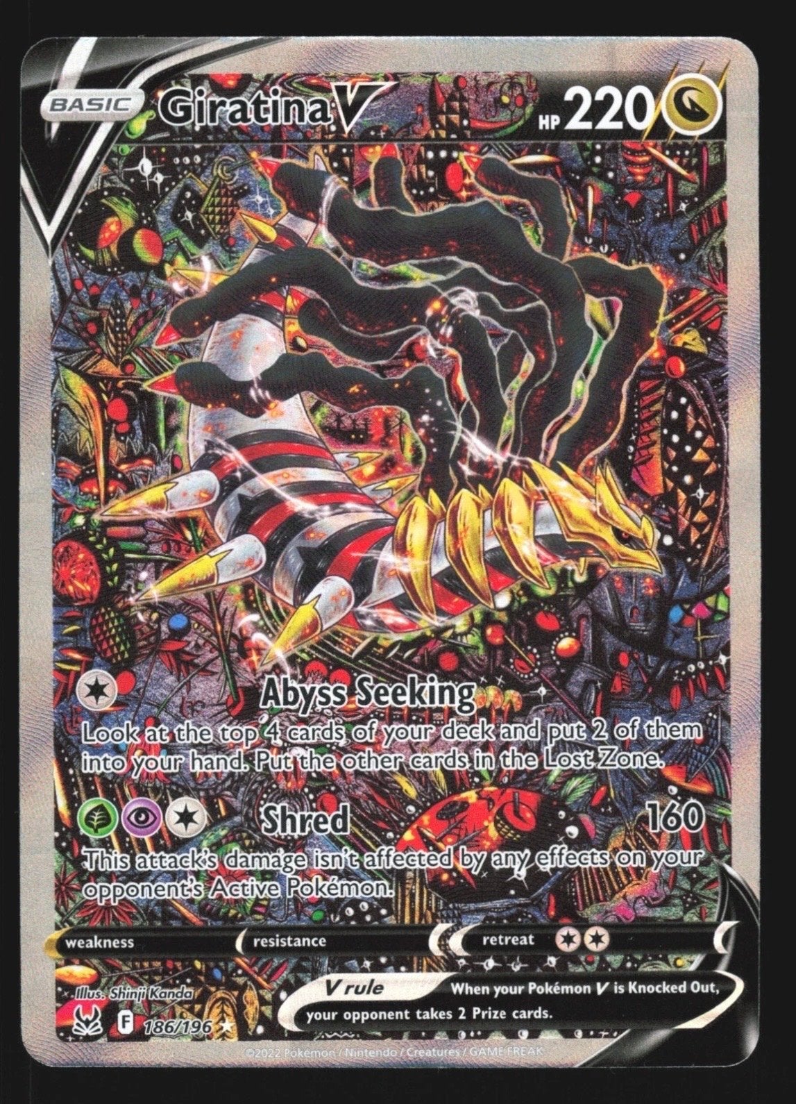 Pokemon Kaart Giratina V - Lost Origin (Full Art), Verzenden, Zo goed als nieuw, Losse kaart, Foil
