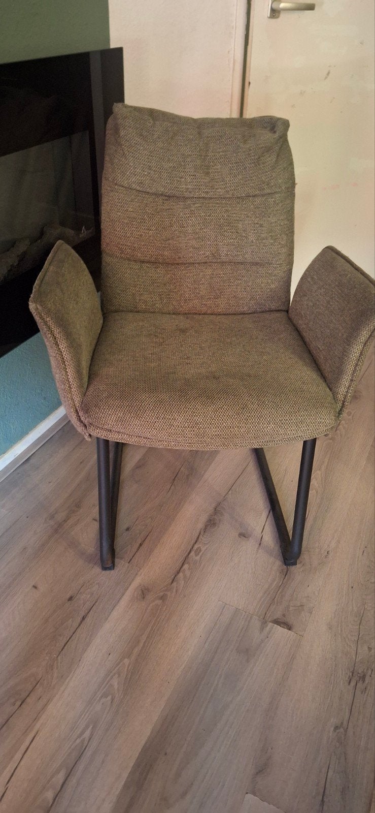 Mooie groene stoelen - set van 4, Ophalen, Gebruikt, Overige kleuren, Vier