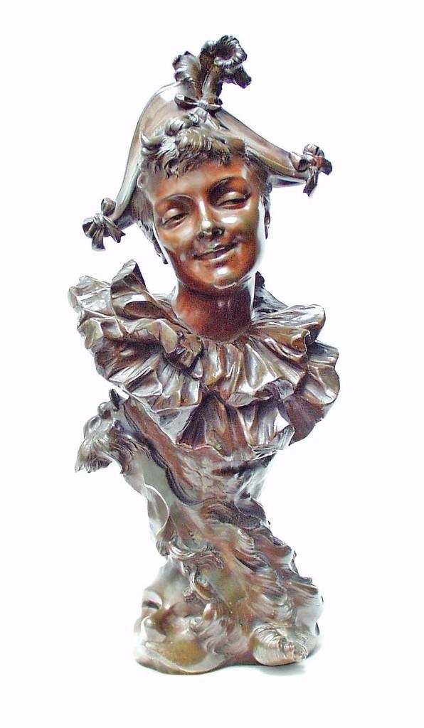 Art Nouveau buste - E. Sperlaeken., Gemerkt, Ophalen of Verzenden, Brons, 20 - 50 cm