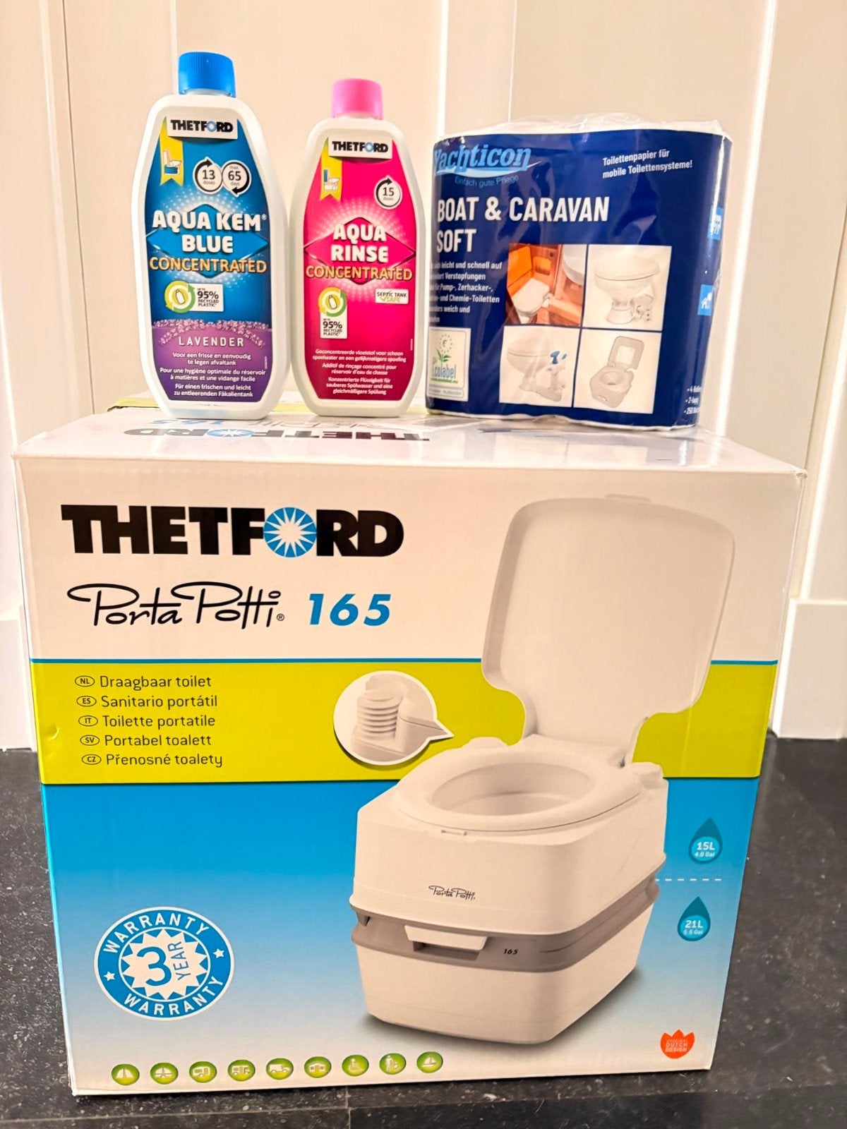 Porta Potti van Theford, Ophalen