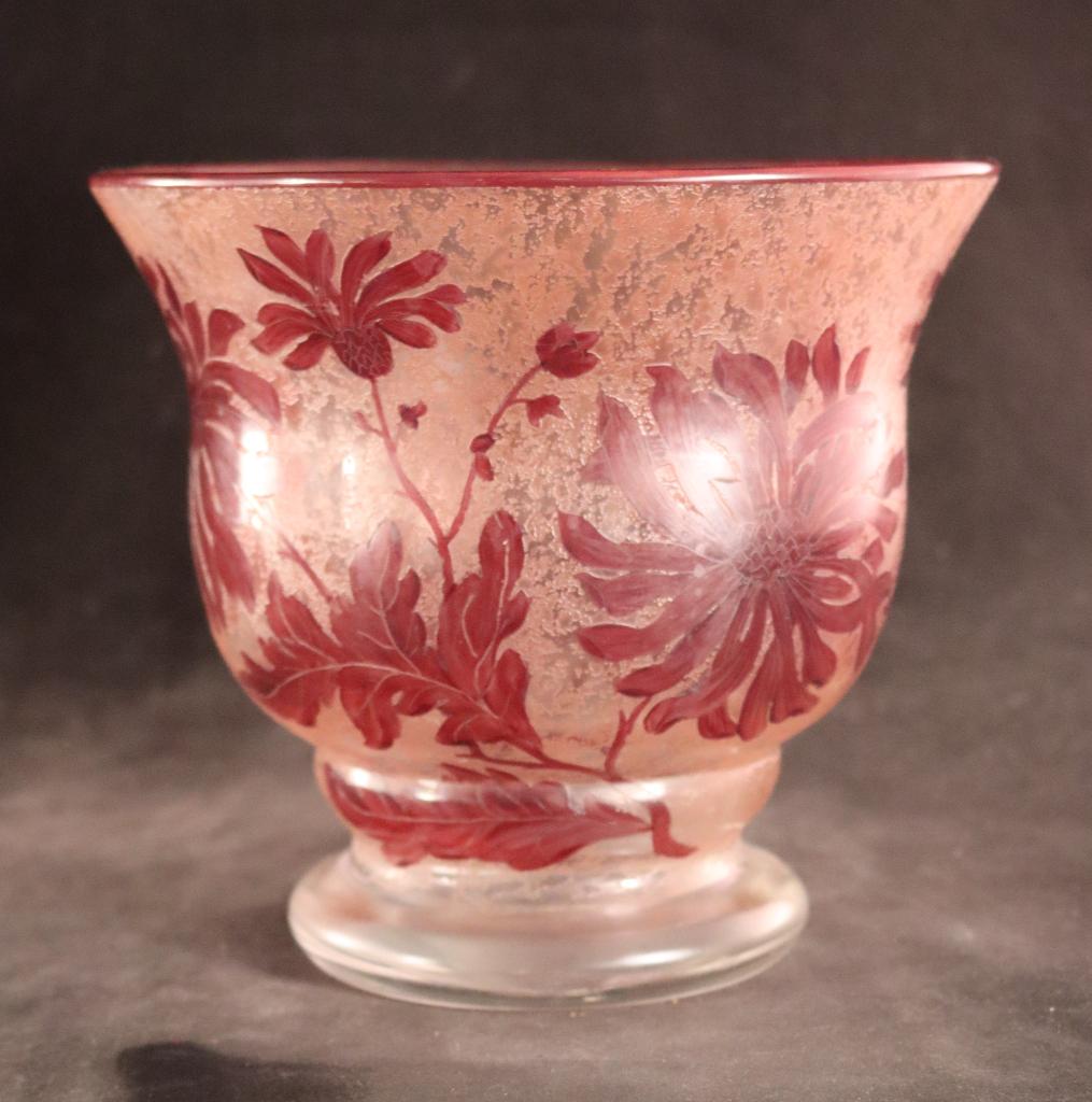 Geëtste Art Deco 'Moda' (Daum) vaas, Antiek en Kunst, Ophalen of Verzenden