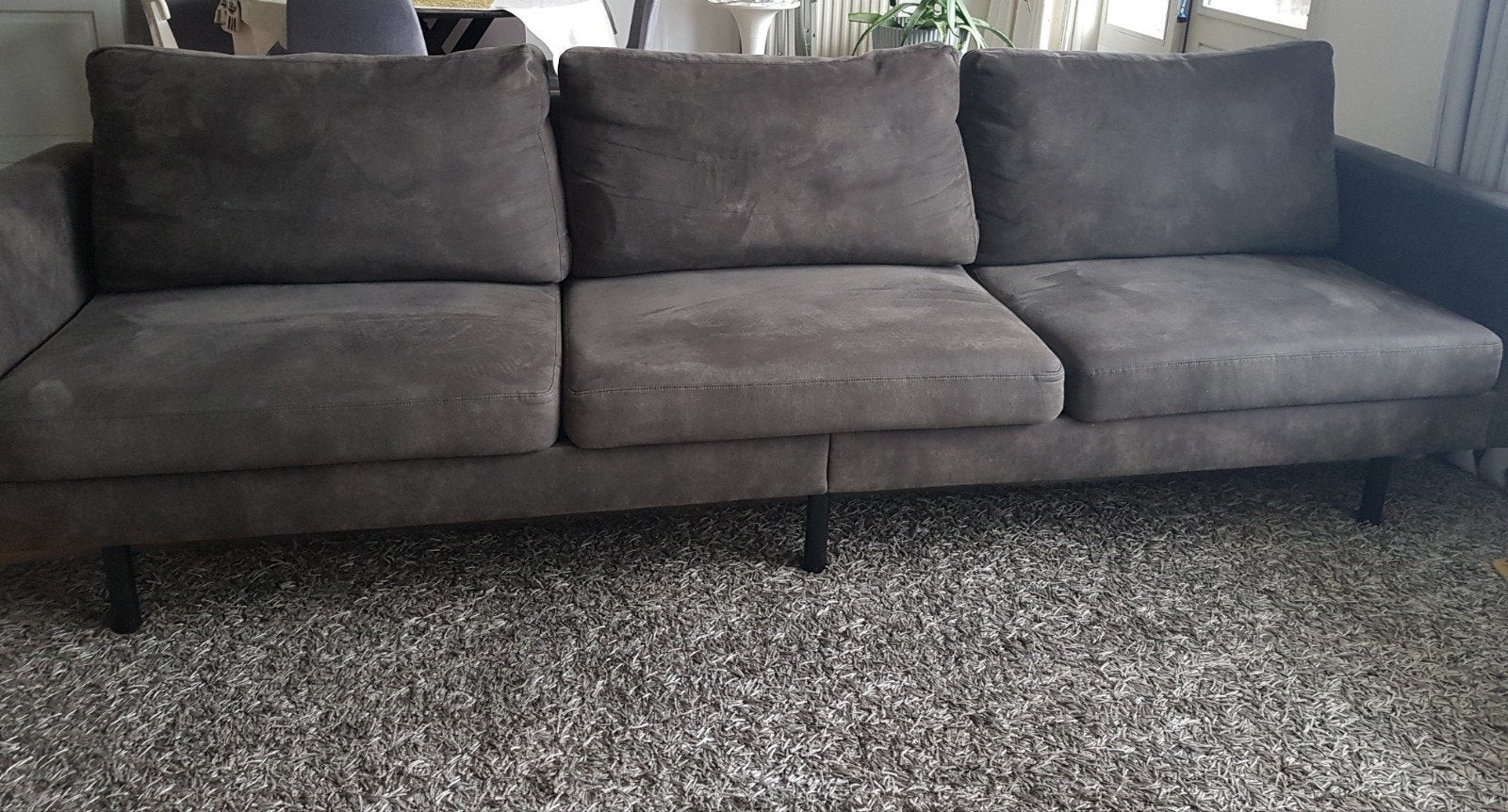 3 zits bank(velvet), Huis en Inrichting, Banken | Bankstellen, Ophalen, Zo goed als nieuw, 75 tot 100 cm, Tweepersoons