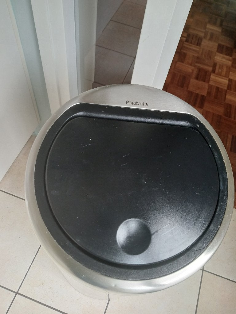 Brabantia duo prullenbak touch bin 23 en 30 liter, 40 liter of meer, Ophalen, Gebruikt, Rvs