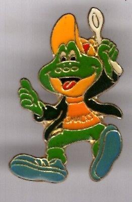 1992 Kellogg kikker PIN ( BLAD5_570 ), Verzamelen, Speldjes, Pins en Buttons, Zo goed als nieuw, Speldje of Pin, Figuurtje, Verzenden