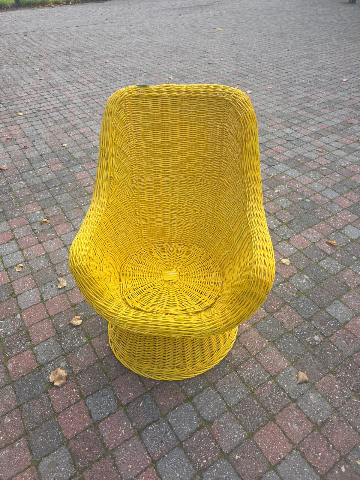 rieten stoel geel, Ophalen, Overige kleuren, Eén