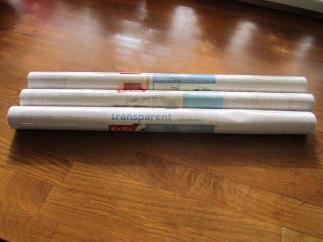 3 rollen zelfklevende folie transparant., Ophalen of Verzenden, Nieuw