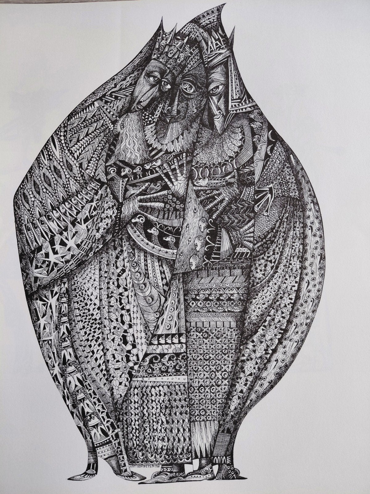 Toon van de Ven - Surrealistische tekeningen, Ophalen of Verzenden