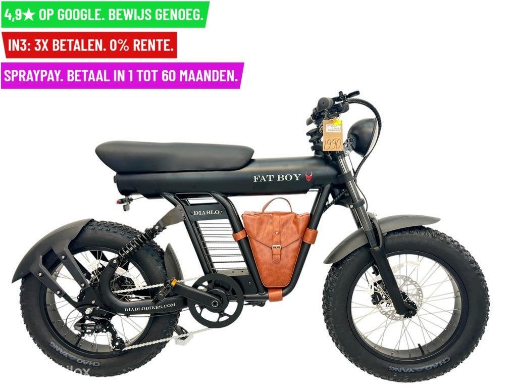 +E-BIKE DIABLO FAT BOY 15,6Ah 48V 748,8Wh/20"/7ver - Garanti